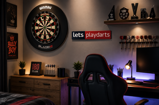 Darts classic “Let’s play darts” wooden plaque