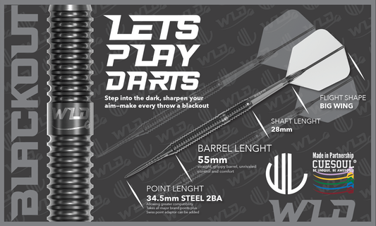 WLD Pro-Series Darts (22g BLACK)