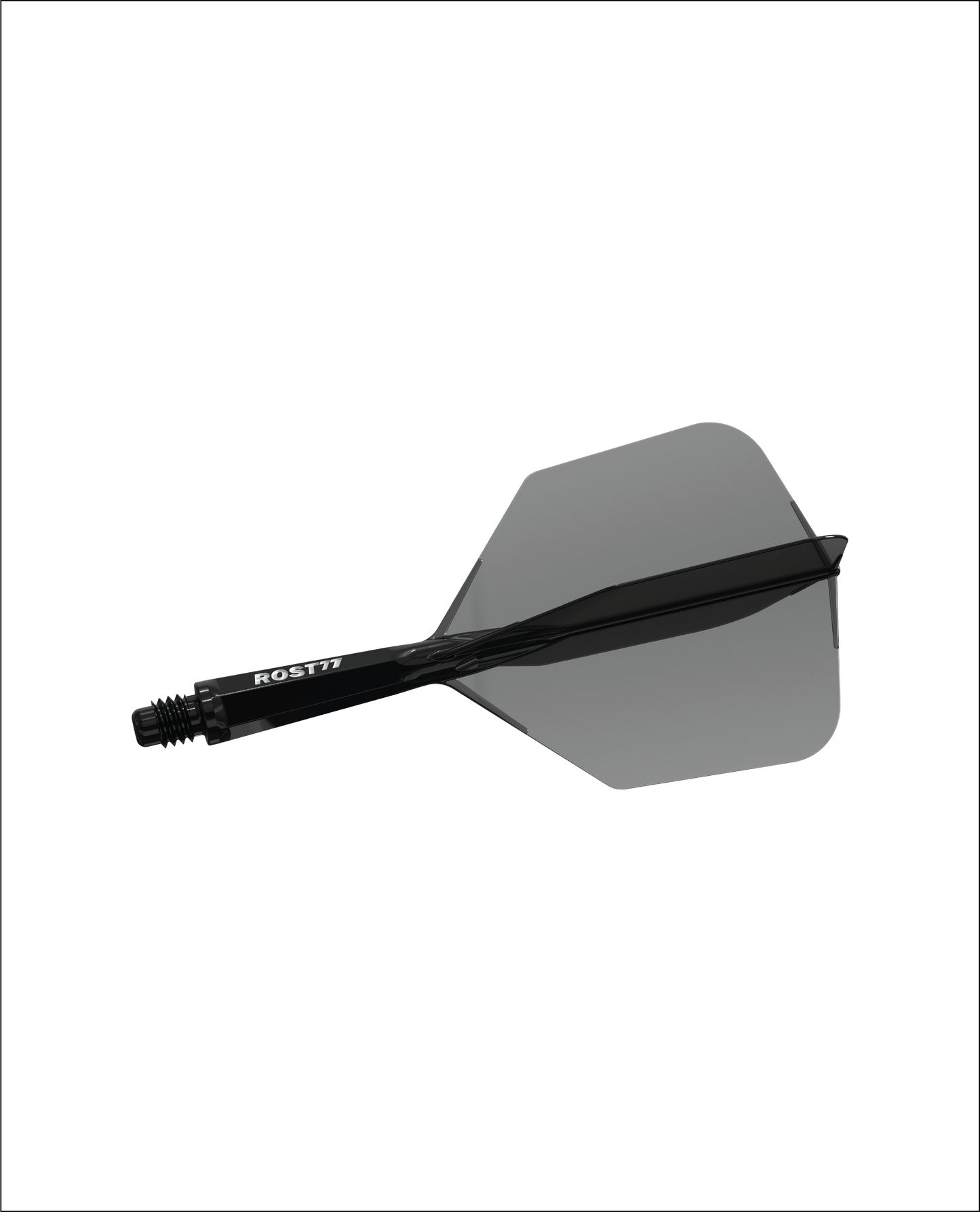 Cuesoul ROST 77 Transparent (BLACK) Big Wing - Dart Flights