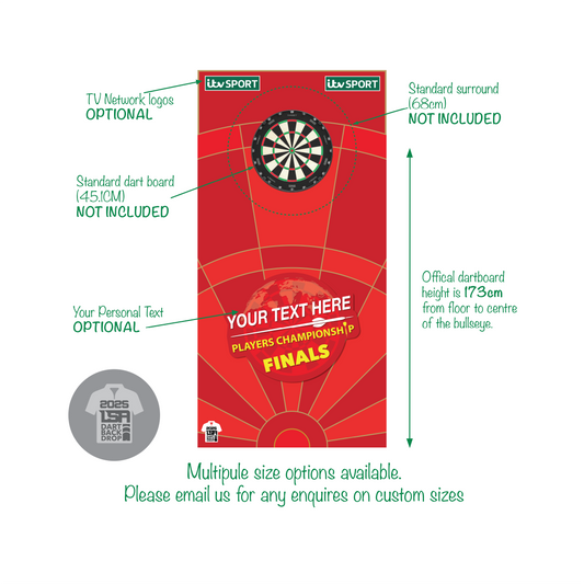 DARTS WALL BACKDROP (RED) DESIGN
