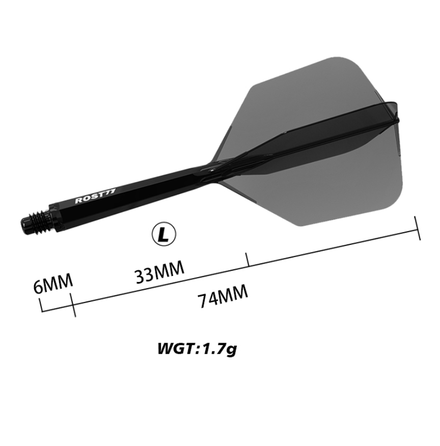 Cuesoul ROST 77 Transparent (PINK) Big Wing - Dart Flights