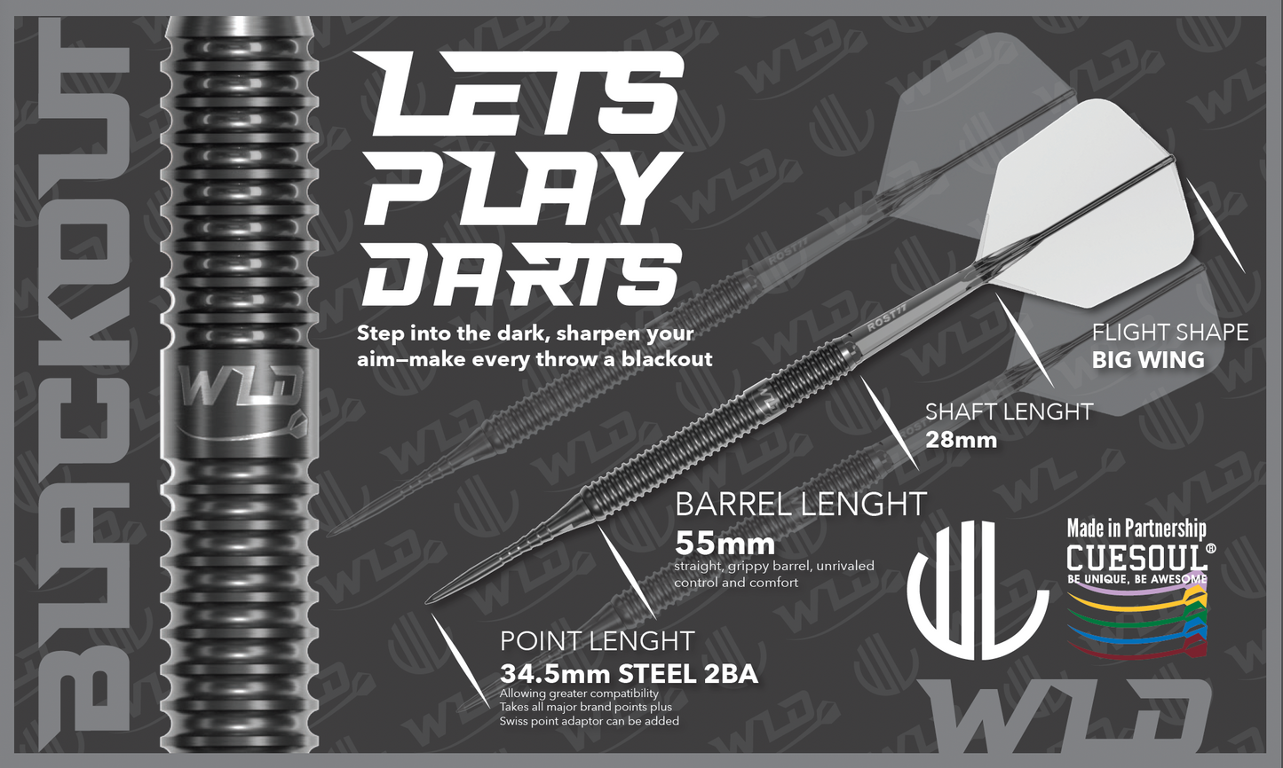 WLD Pro-Series Darts (22g BLACK)