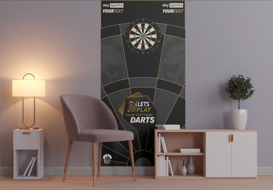 DARTS WALL BACKDROP (BLK GOLD) DESIGN