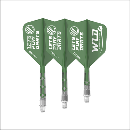 WLD GREEN ROST T19, All In One Flights - Let's Play Darts Range