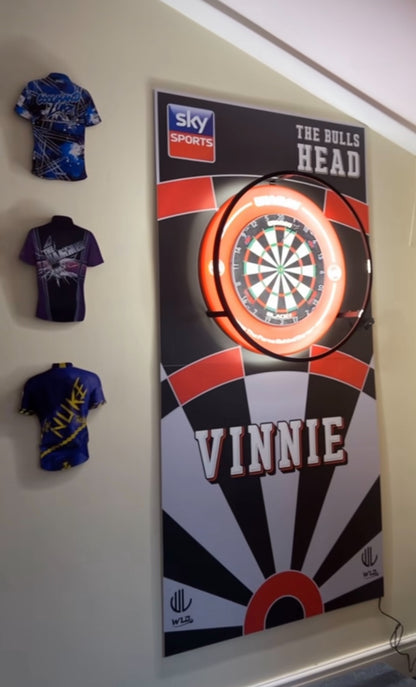 DARTS WALL BACKDROP (RED) DESIGN