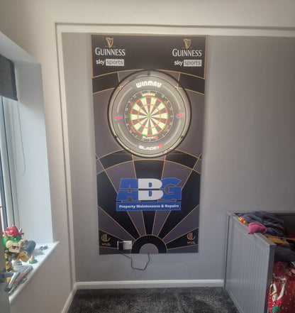 DARTS WALL BACKDROP (RED) DESIGN