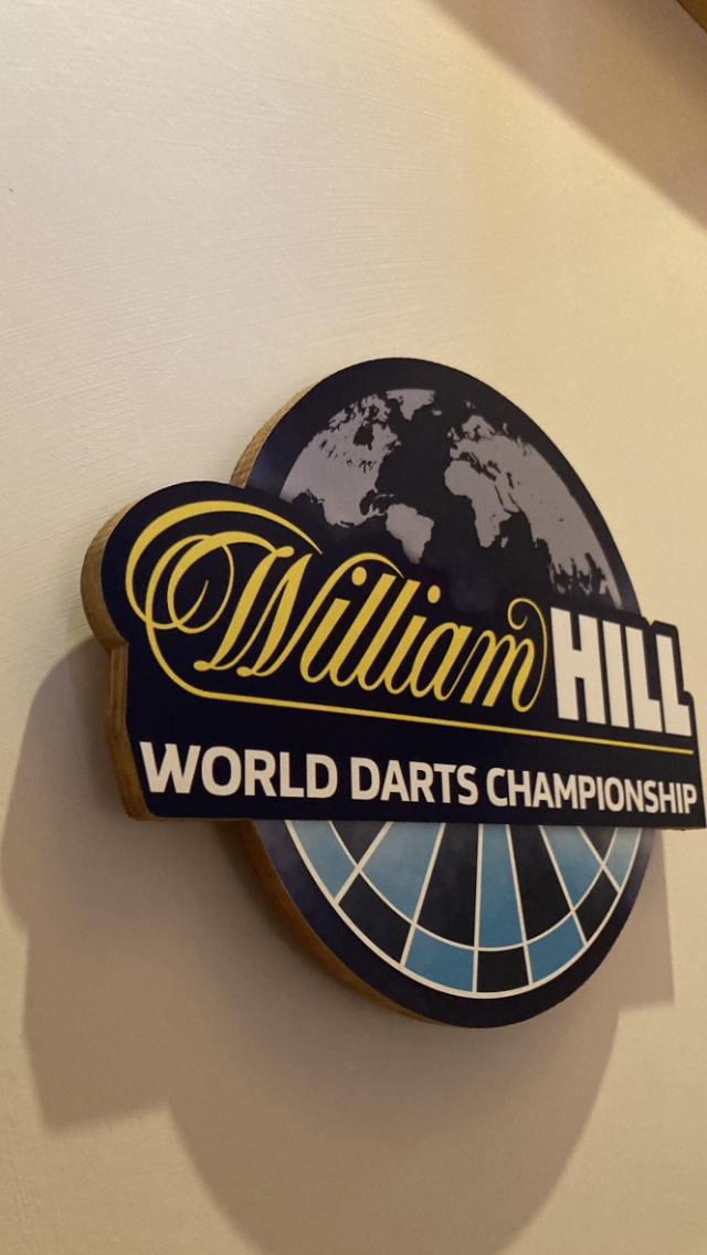 William Hill darts plaque