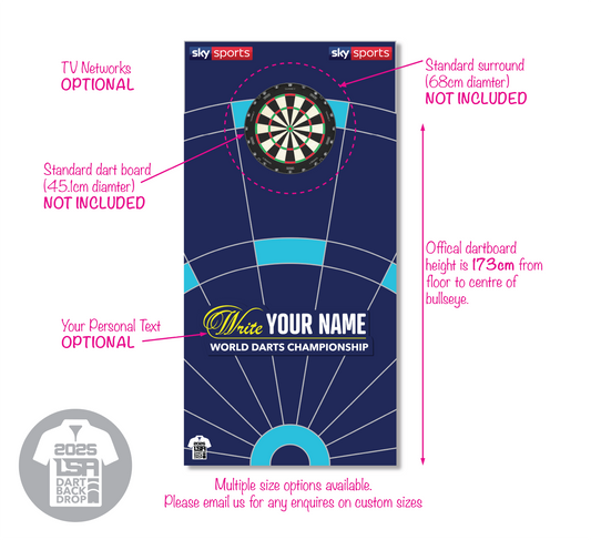 DARTS WALL BACKDROP (BLUE) DESIGN