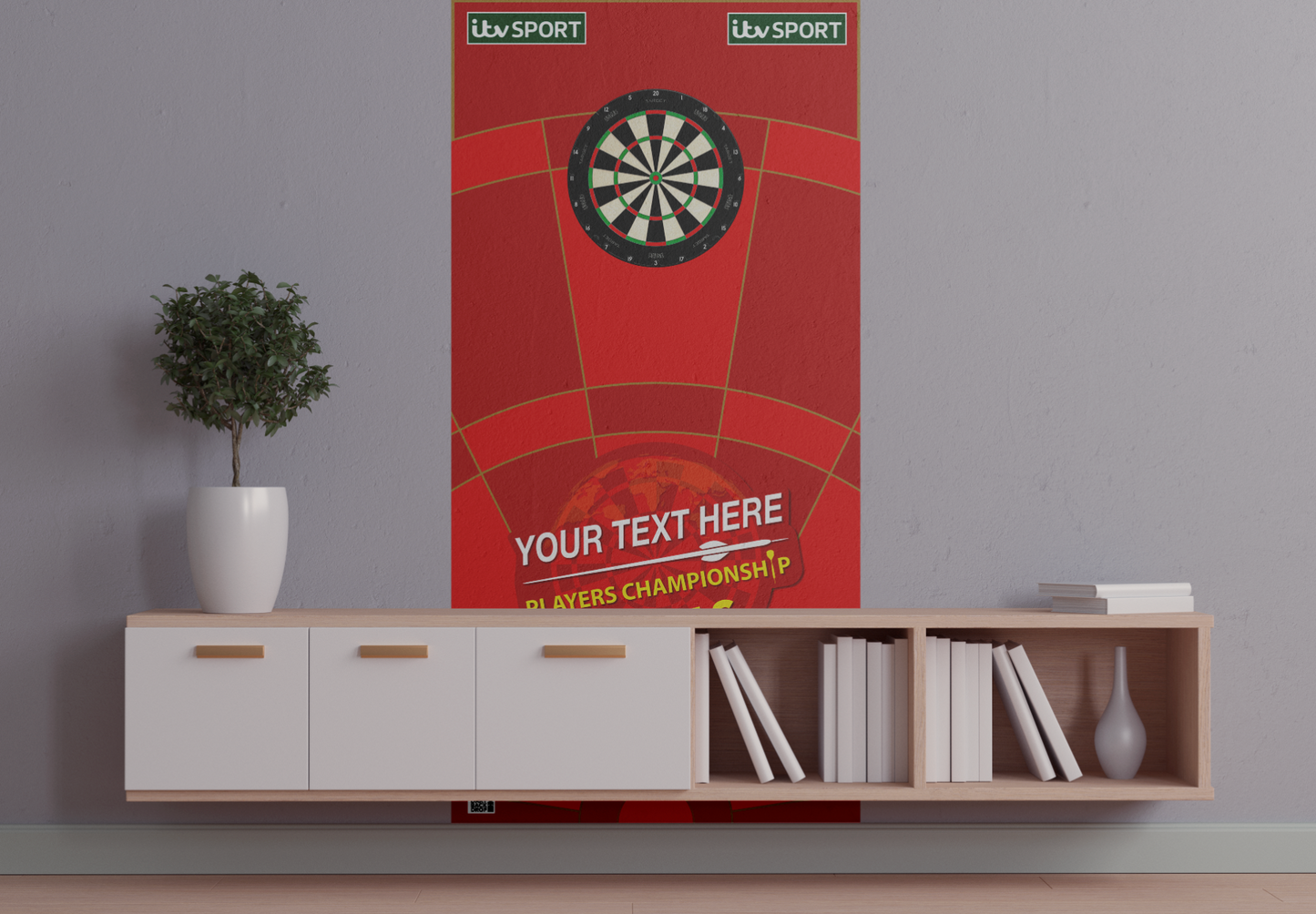 DARTS WALL BACKDROP (RED) DESIGN