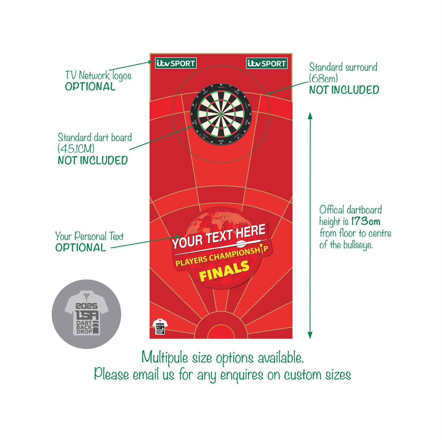 DARTS WALL BACKDROP (RED) DESIGN