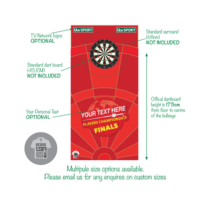 DARTS WALL BACKDROP (RED) DESIGN