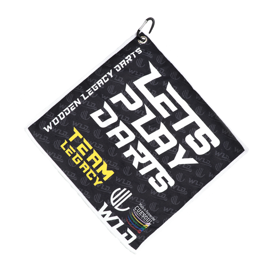 TEAM LEGACY MATCH DAY DARTS TOWEL. "Lets Play Darts"