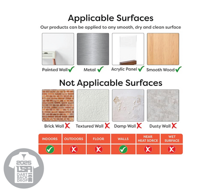 DARTS WALL BACKDROP (RED) DESIGN