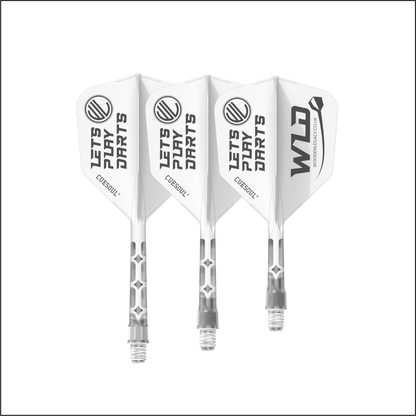 WLD WHITE ROST T19, All In One Flights - Let's Play Darts Range
