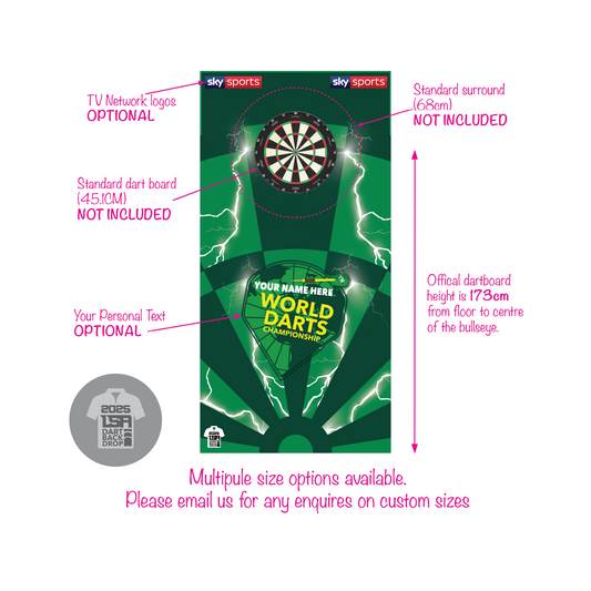 DARTS WALL BACKDROP (GREEN) DESIGN